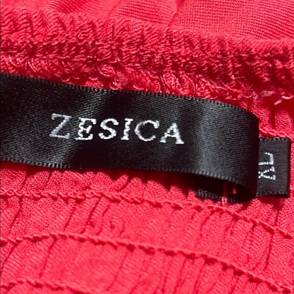 ZESICA WOMENS VERSATILE OCCASION SMOCKED FLOWY TIERED MIDI DRESS, SIZE XL. - Picture 3 of 11